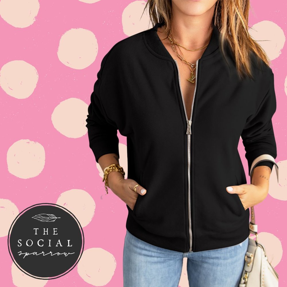 Black Bomber Jacket